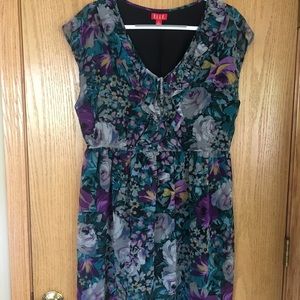 Ruffled neckline dress